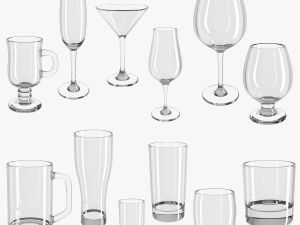 glass set Modelo 3D