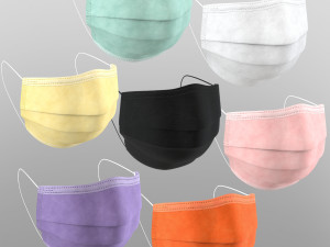 3d medical masks - 7 colors Modelo 3D