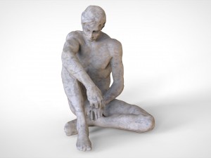 man sitting statue 3Dモデル