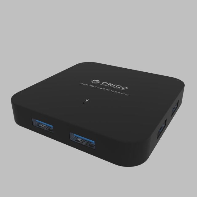 orico usb hub 3D Model .c4d .max .obj .3ds .fbx .stl .blend 