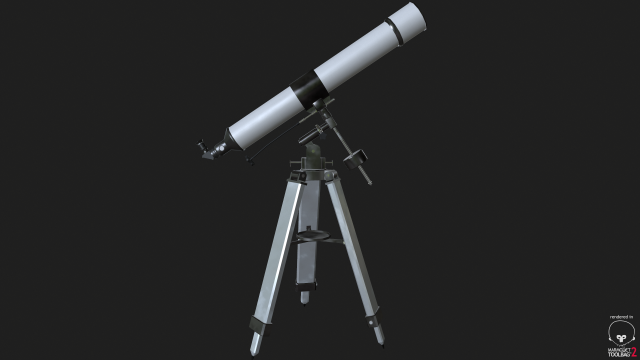 telescope 3D 模型 .c4d .max .obj .3ds .fbx .stl .blend 
