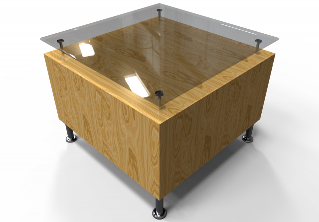 glass table service Model 3D .c4d .max .obj .3ds .fbx .stl .blend 