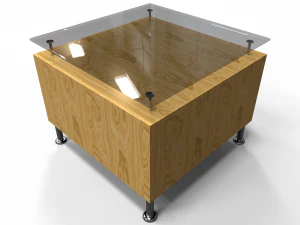 glass table service 3D Model