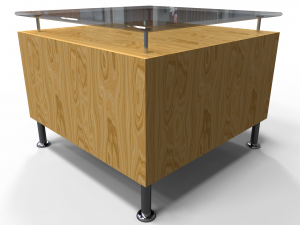 glass table service Model 3D