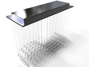 lampada con sfere di vetro sagomate in massello s Modello 3D