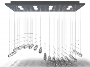 lamp with glass spheres shaped solid s 3D Model