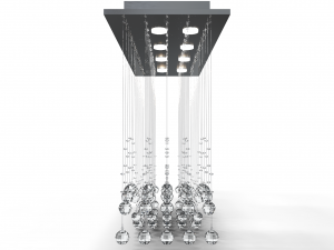 lamp with glass spheres shaped solid s 3D Model