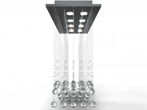 lamp with glass spheres shaped solid s 3D Model
