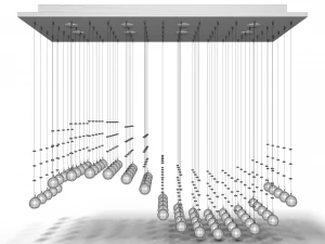 lamp with glass spheres shaped solid s 3D Model