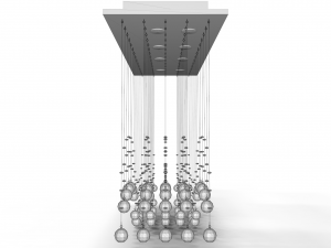 lamp with glass spheres shaped solid s 3D Model