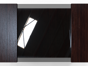 modern wood table with glass cover 3D 模型