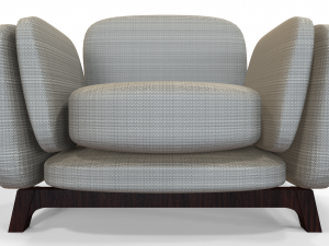 individual modern armchair 3D Model