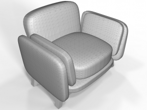 individual modern armchair 3D Model