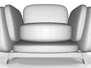 individual modern armchair 3D Model