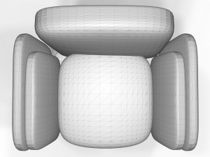 individual modern armchair 3D Model
