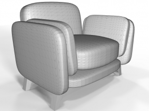 individual modern armchair 3D Model
