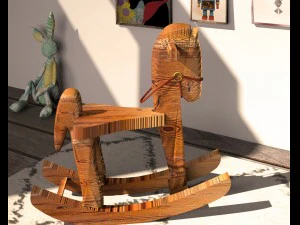 cavallo a dondolo Modello 3D