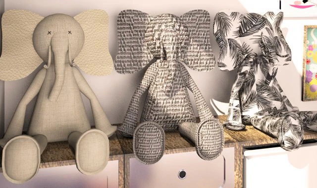 elephant doll 3D Model .c4d .max .obj .3ds .fbx .stl .blend