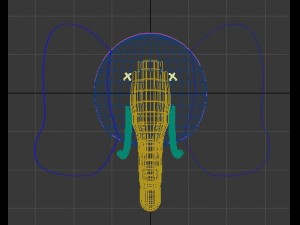 elephant 3d wall doll element Modèle 3D