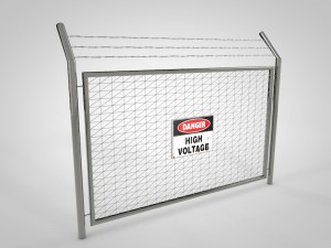 steel fence 3D Model