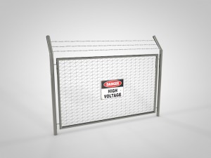 steel fence 3D Model