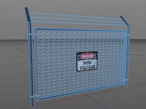 steel fence 3D Model