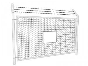 steel fence 3D Model