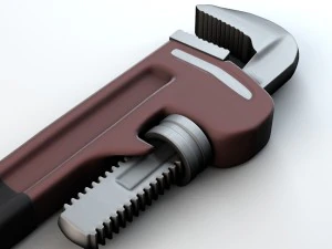 pipe wrench low poly 3D Model