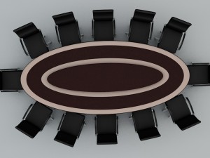 office table with chairs 3D 模型
