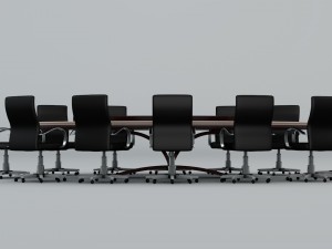 office table with chairs 3D 模型