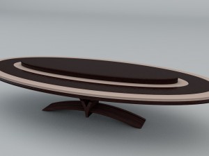 office table with chairs 3D 模型