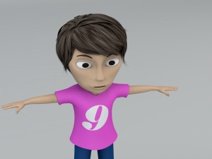 girl hoverboard rider 3Dモデル