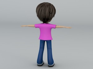 girl hoverboard rider 3Dモデル
