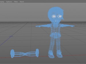 girl hoverboard rider 3Dモデル