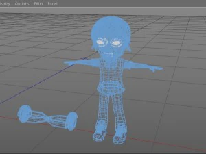girl hoverboard rider 3D Model
