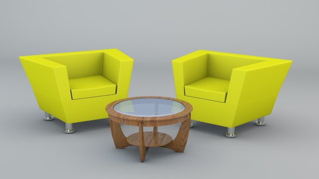 sofa and table Modèle 3D .c4d .max .obj .3ds .fbx .stl .blend 