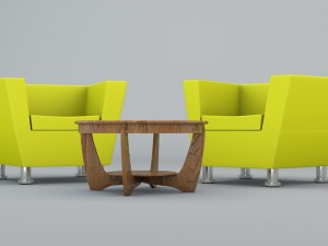 sofa and table Modèle 3D