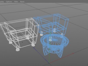 sofa and table Modèle 3D