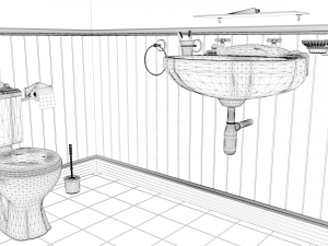 bathroom 3d 3D मॉडल