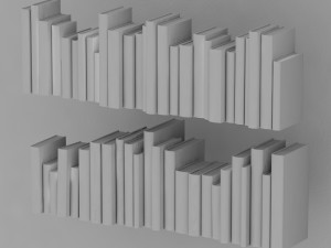 bookshelf with books and decoration objects 3D Model