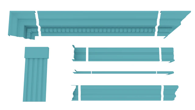 एक्स्टेंसिबल मोल्डिंग 3D मॉडल .c4d .max .obj .3ds .fbx .stl .blend 