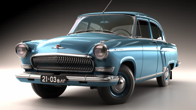 gaz volga 21 3rd series 1962 3D Model .c4d .max .obj .3ds .fbx .stl .blend 