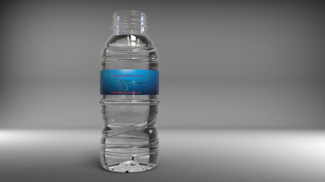 200ml water bottle with short neck 29-25 neck Modelo 3D .c4d .max .obj .3ds .fbx .stl .blend 