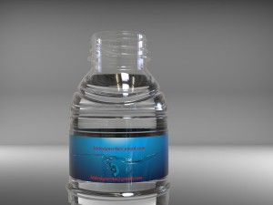 200ml water bottle with short neck 29-25 neck Modelo 3D