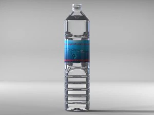 1500 ml 15-Liter-Wasserflasche mit druckfertiger Flasche 3D Modell