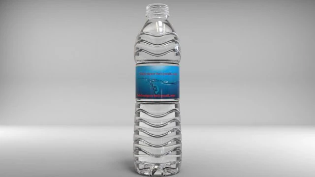 500ml water bottle 3D Model .c4d .max .obj .3ds .fbx .stl .blend 