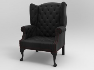 armchair with chesterfield 3D Model