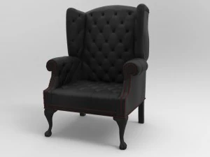 armchair with chesterfield 3D Model