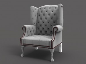 armchair with chesterfield 3D Model