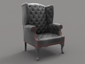 armchair with chesterfield 3D Model